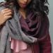 Woolen scarf Fasil in wine red